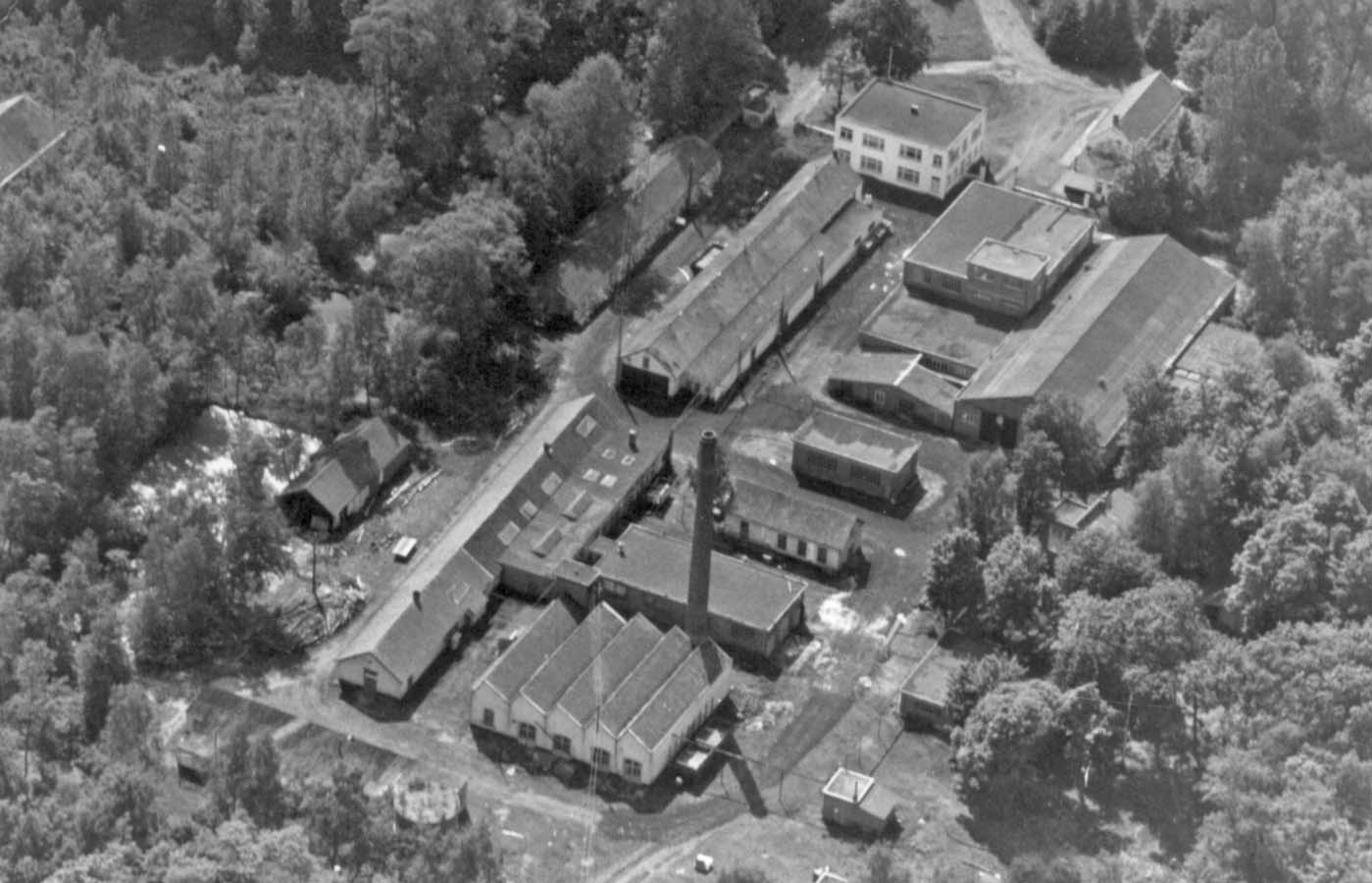 aerial view of the original site